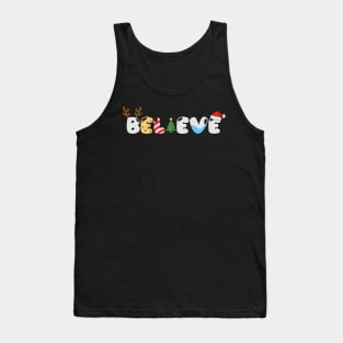 Believe Matching Family Christmas Gift Tank Top